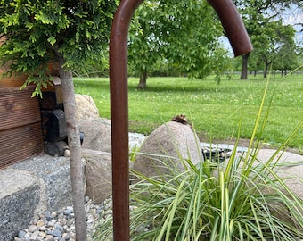 Brunnen-Einlauf in Rostoptik 25mm, Wasserspeier, Brunnenbogen,Schwanenhals,Wasserhahn,Auslauf,Zierbrunnen, Wasserspiel,Gartenbrunnen,Rost,