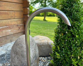 Brunneneinlauf Edelstahl 15 mm | Wasserhahn für Quellstein | Brunnen Auslauf 1/2 Zoll | Gartenbrunnen Wasserspiel | Fountain Spout Stainless