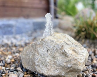 Water fountain made of Jura limestone for garden, terrace or balcony - 27 cm - single piece - K7