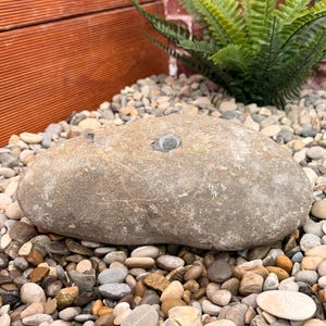 Natural spring stone - individual garden fountain made of Allgäu gravel - size 22 cm - handmade - unique piece - bird bath image 1