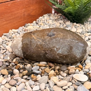 Natural spring stone - individual garden fountain made of Allgäu gravel - size 22 cm - handmade - unique piece - bird bath image 2