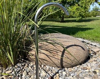 Stainless steel fountain inlet 12 mm, including mounting hardware, waterspout, fountain arch, gooseneck, tap, outlet, decorative fountain
