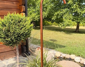 Abverkauf Brunnen-Einlauf Rostoptik 20mm, Wasserspeier, Brunnenbogen,Schwanenhals,Auslauf,Zierbrunnen, Wasserspiel,Gartenbrunnen,Rost,