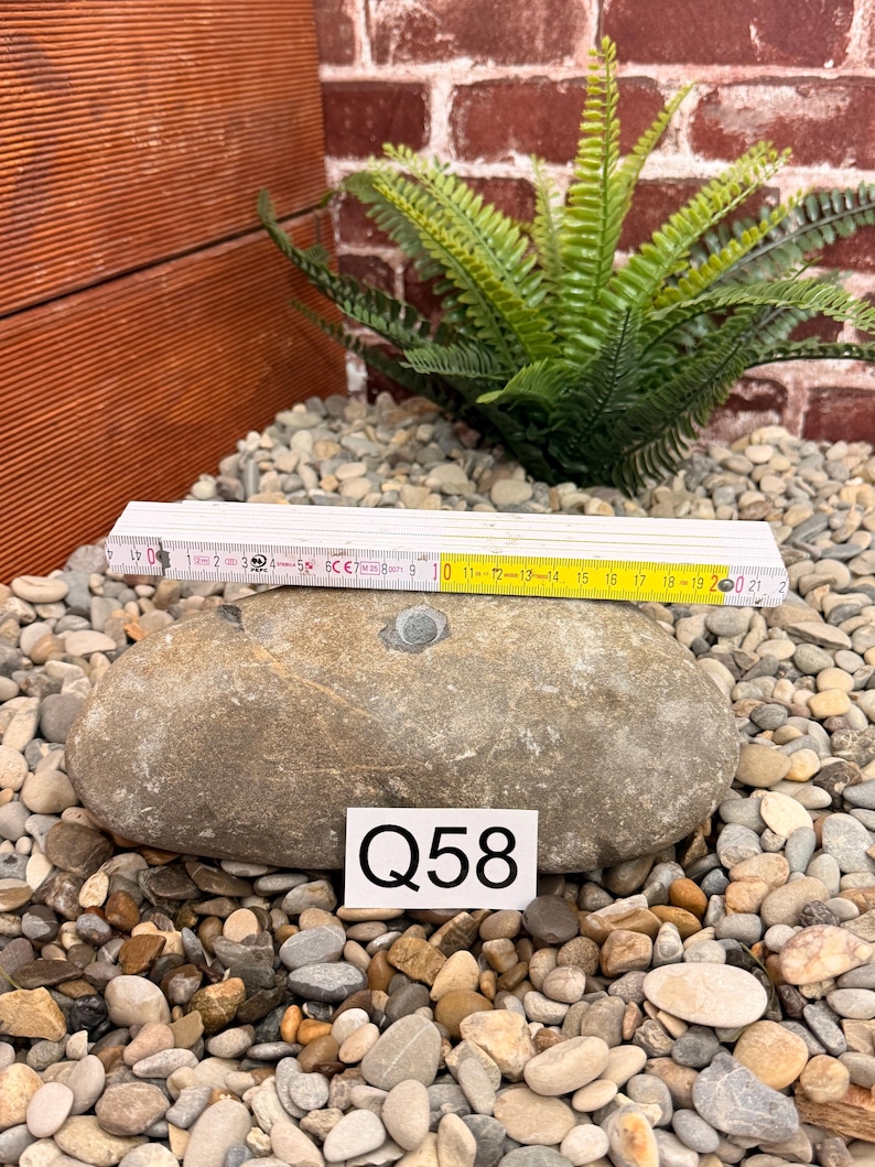 Natural spring stone - individual garden fountain made of Allgäu gravel - size 22 cm - handmade - unique piece - bird bath image 6