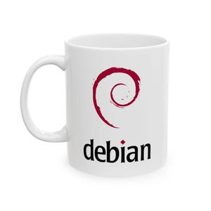 Debian Linux Ceramic Coffee Mug, Perfect for Office or Home, Unique Decorative Mug, Ideal for Birthdays and Holidays