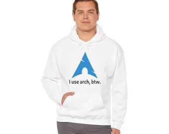 I Use Arch, Btw Hoodie for Linux Enthusiasts - Nerd Shirt