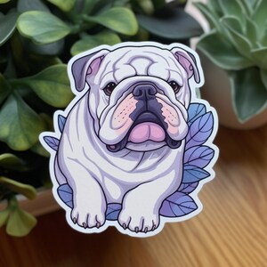 ENGLISH BULLDOG STICKER | Bulldog Decal Sticker, Dog Sticker, Dog Lover Sticker, Cute Sticker, English Bulldog, Funny Sticker