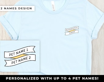 CUSTOM Pet Name Ribbons T-Shirt | Pet Owner Gift | Custom Pet Shirt | Personalized Pet Owner Tee