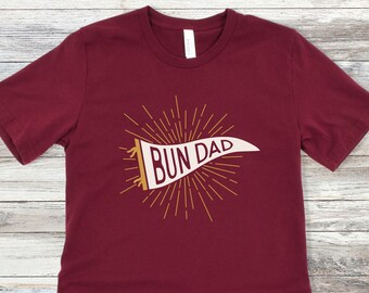 Bun Dad Banner Pennant T-Shirt | Rabbit Lover Apparel | Bunny Parent Tee | Rabbit Owner Gift