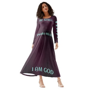 Womens Long Sleeve Dance Dress BE STILL