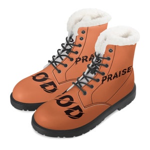Womens Faux Fur Leather Boots PG