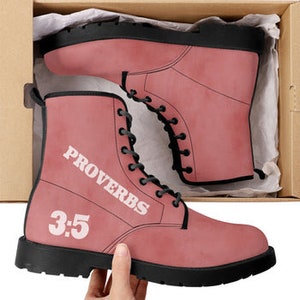 Womens Leather Boots PROVERBS 3:5