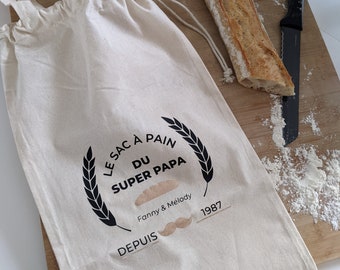 Sac à pain réutilisable personnalisé cadeaux papa