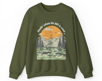 Sweat-shirt campeur heureux, sweat-shirt campeur, sweat-shirt feu de camp, cadeau pour les campeurs, cadeau pour les amoureux des camps, cadeau pour les amoureux de la nature