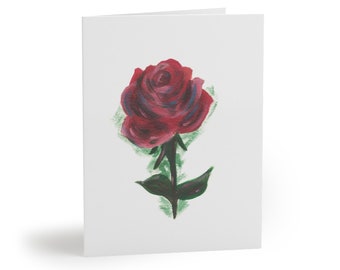 Single Rose Painting- Card Set