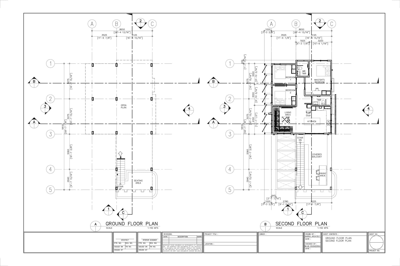 H00349| Blueprint Tropical House Plan, Elevated House| 3 Bedroom With 2 ...
