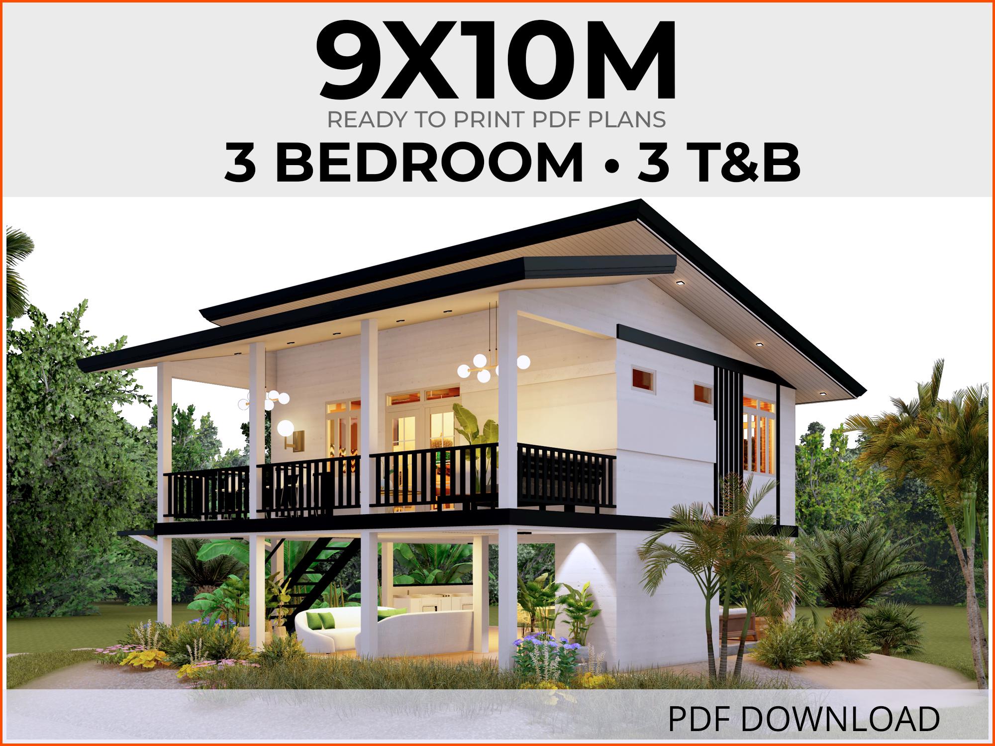 Plan maison 3 chambres - +200 modèles gratuits