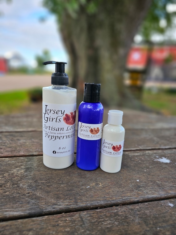 Artisan Cow Milk Lotion in a 8oz Pump Bottle or 4oz or 2oz Bottle