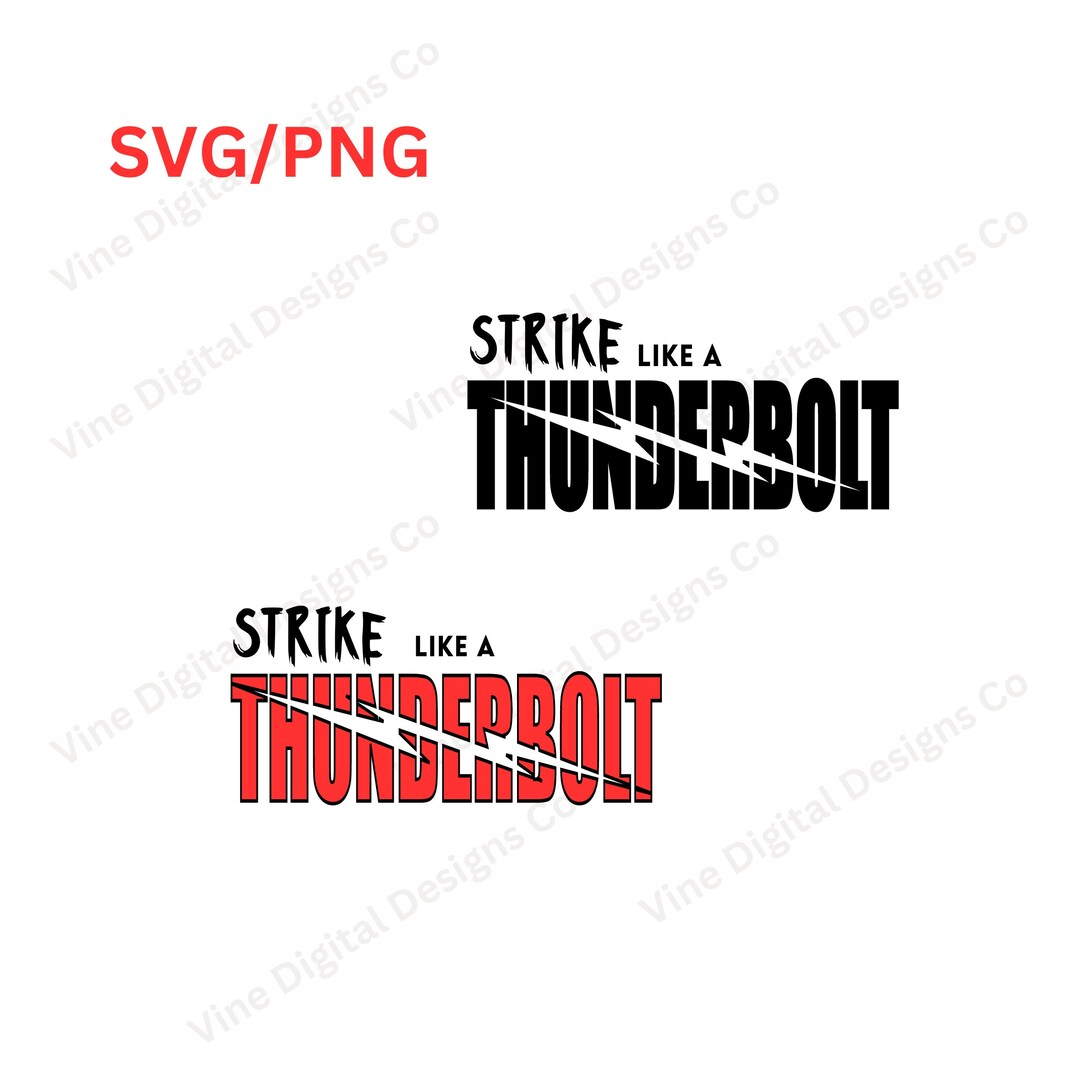 Strike Like A Thunderbolt SVG PNG Digital Download - Etsy