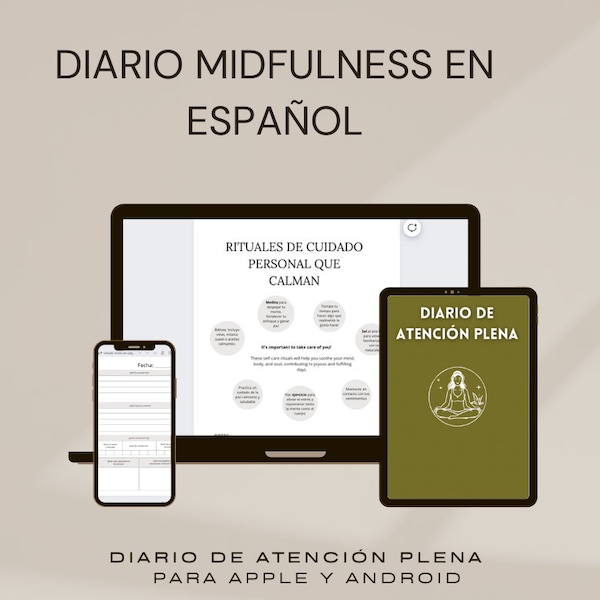 Diario de atención plena, mindfulness o conciencia plena, en Español