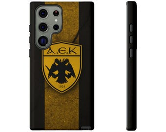 Funda protectora para iPhone y Samsung del AEK | Elegante funda de fútbol con el logo del club | Idea de regalo para fans del AEK