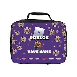 Sac à lunch Roblox avec nom - Boîte à lunch isotherme pour enfants, cadeau idéal pour l'école, la maternelle et les fans, personnalisé et pratique