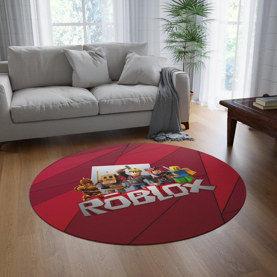 Roblox ラウンドラグ 152cm – ラウンドゲーマーラグ、鮮やかなプリント