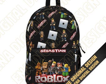 Zaino Roblox personalizzato con il tuo nome | Resistente e impermeabile per la scuola, viaggi e avventure, ritorno a scuola, regalo perfetto
