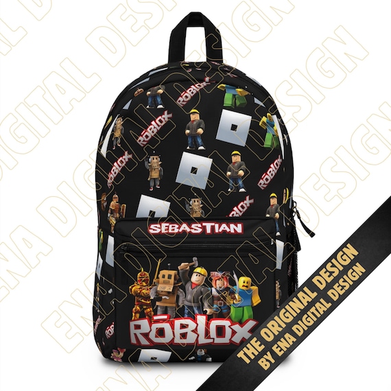 Roblox Rucksack personalisiert mit deinem Namen | Robust & Wasserfest für Schule, Ausflüge und Abenteuer, Schulanfang, perfektes Geschenk