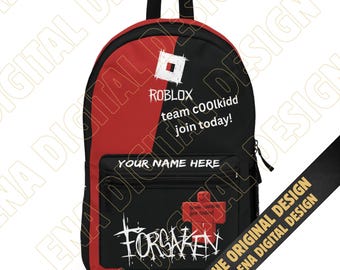 Forsaken Roblox Backpack Style - Team c00lkidd Design, customizable with name, gamer school backpack, gift for Roblox fans