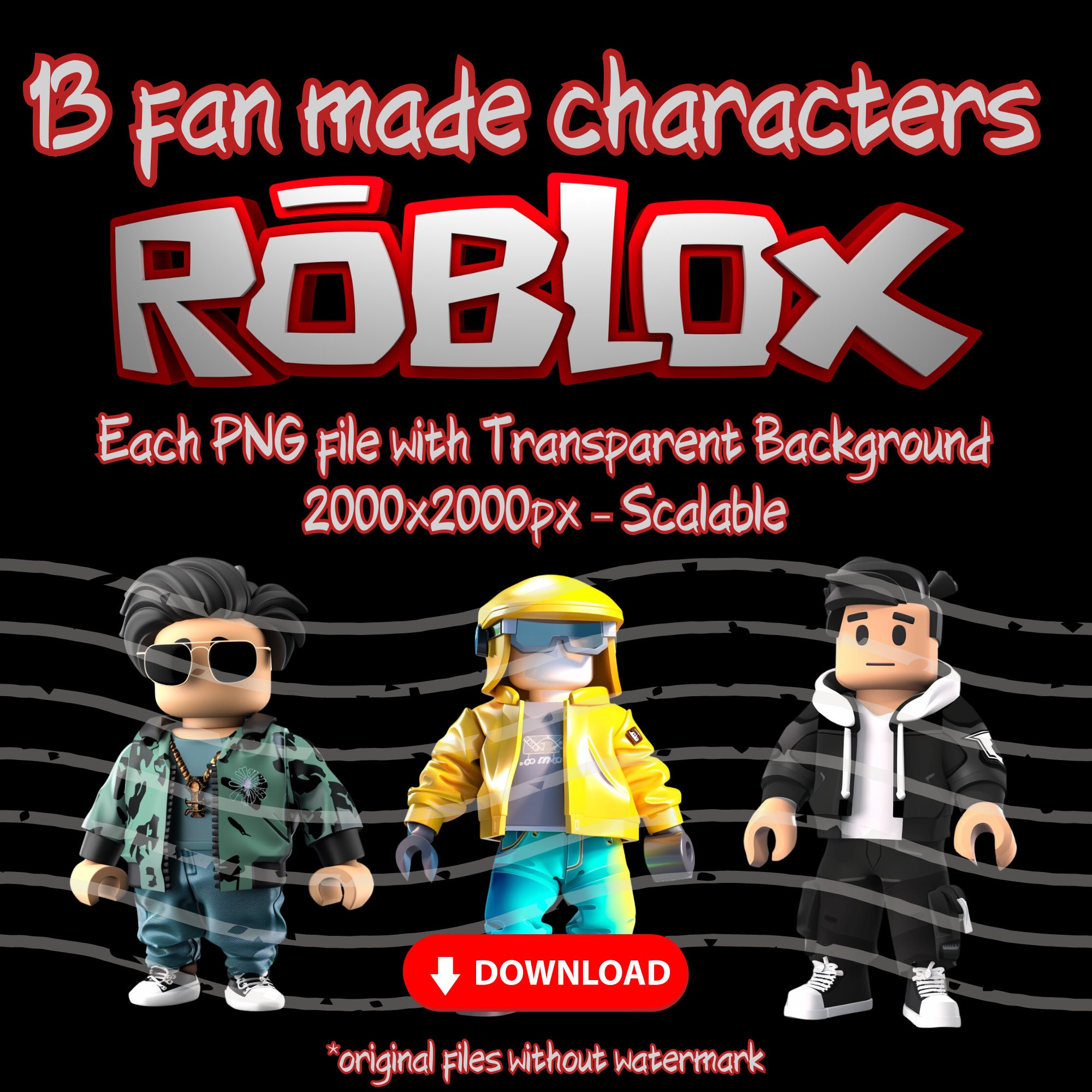 Roblox Avatars Pictures Set Fan Made Set 13 PNG Files, Direct Download ...