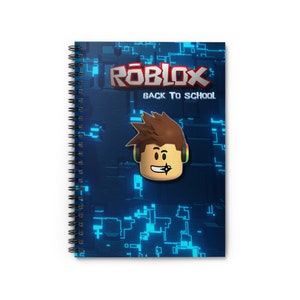 Roblox Back to School Notebook – 6x8 inch, lined spiral notebook for school, leisure, gift idea for gamers, children & fans of the game