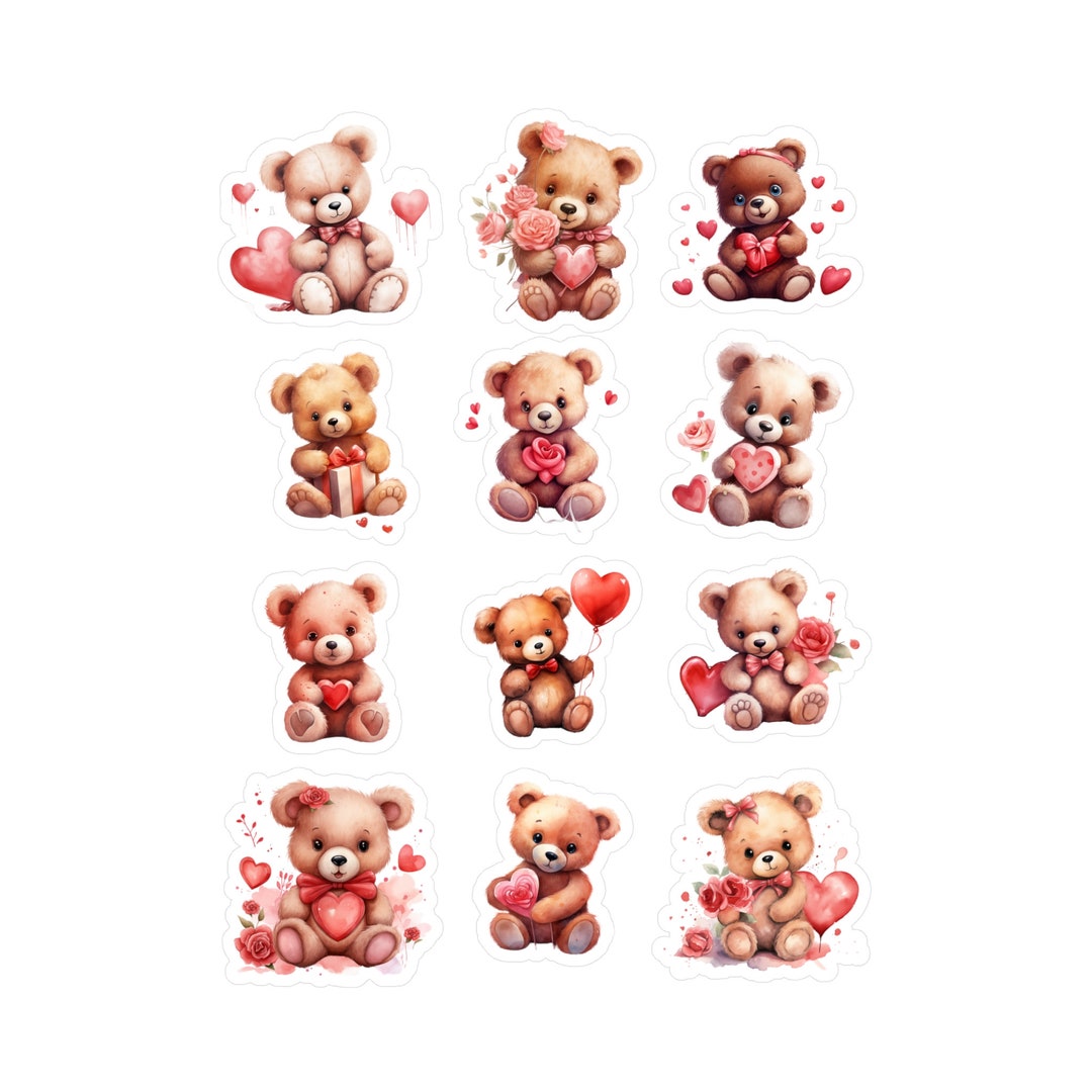 Niedlicher ‚Angeln Teddybär‘ Aufkleber – 100 Mm – Permanent Haftend Für Innen & Außen