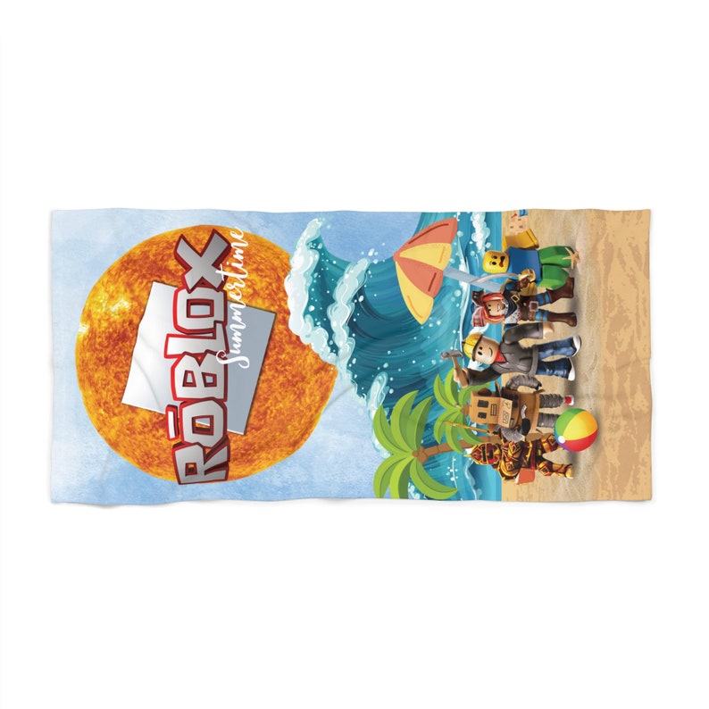 Roblox Summer Beach Towel – Vibrant Print, Absorbent Backing, 2 Sizes, for Beach and Pool, Roblox Fans, Holiday, Gift for Kids image 4