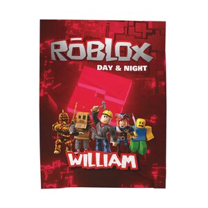 Roblox fluwelen deken met naam - zachte gepersonaliseerde, enkelzijdige print, 3 maten, voor kinderkamer, bank en bed, verjaardagscadeau afbeelding 5