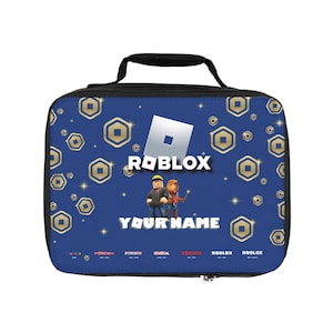 Sac à lunch Roblox avec nom - Boîte à lunch isotherme pour enfants, cadeau idéal pour l'école, la maternelle et les fans, personnalisé et pratique