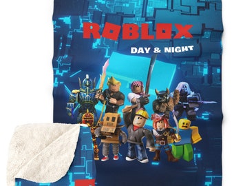 Couverture polaire sherpa Roblox, idéale pour câliner jour et nuit, cadeau pour gamers, canapé, enfants