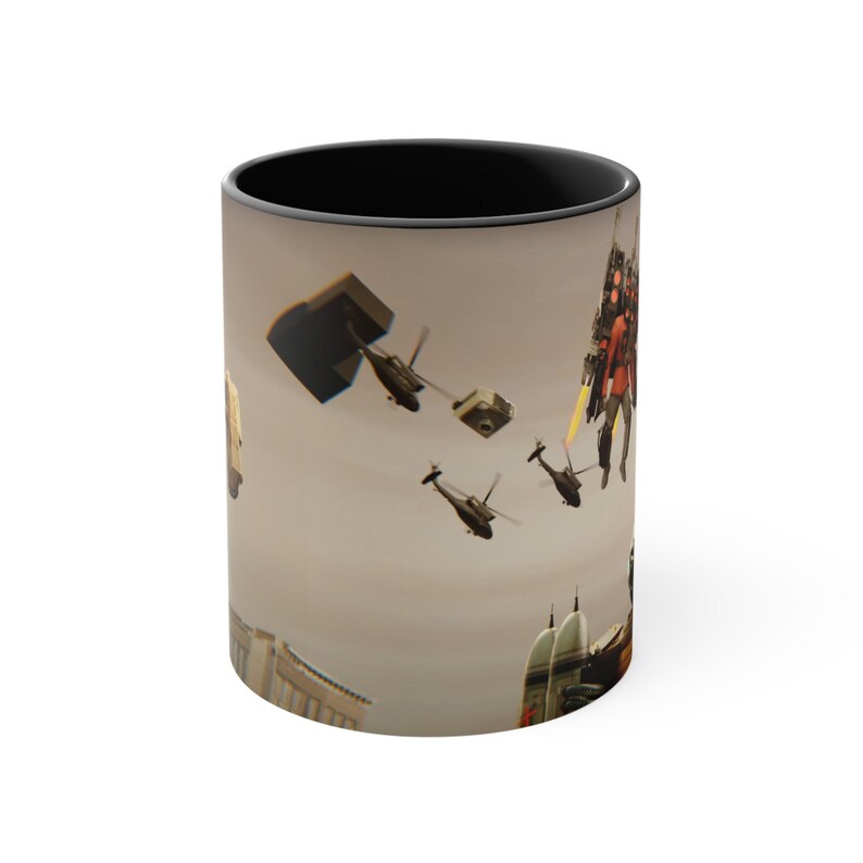 Skibidi Toilet Mug, 11oz Ceramic Mug, Two-Tone, BPA-Free, Microwave & Dishwasher Safe, with C-Handle – Perfect for Fans image 2