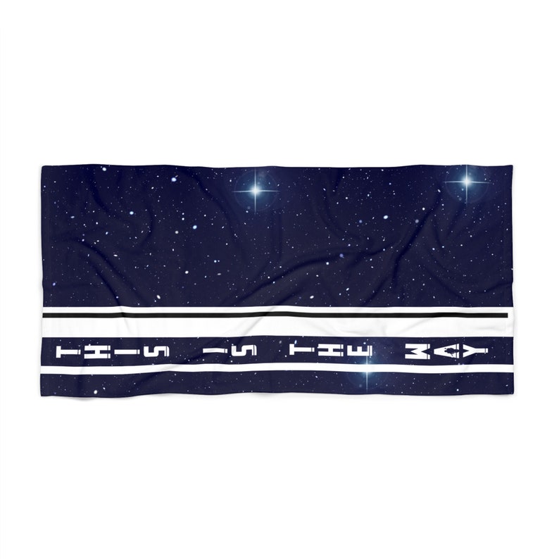 Toalla de playa mandaloriana: toalla de lujo This Is The Way hecha de 50 % poliéster y 50 % algodón en tamaños de 36 x 72 y 30 x 60 pulgadas, esponjosa y duradera. imagen 4