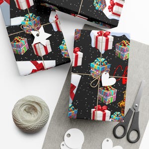 Roblox Gift Wrap Xmas – Christmas Fine Art Paper with Figures & Logo, 3 Sizes, Matte or Glossy, Perfect for Gifts image 4