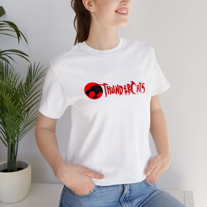 Thundercats Logo T-Shirt, Premium Unisex made from Airlume cotton, Retail-Fit, Fair Labor and Platinum Wrap, ideal for fans and nostalgia White