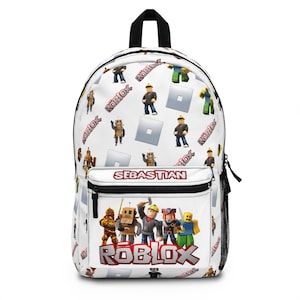 Sac à dos Roblox avec nom – Sac à dos d'école léger et imperméable pour enfants, avec compartiment pour ordinateur portable et personnalisation, cadeau pour les fans de Roblox