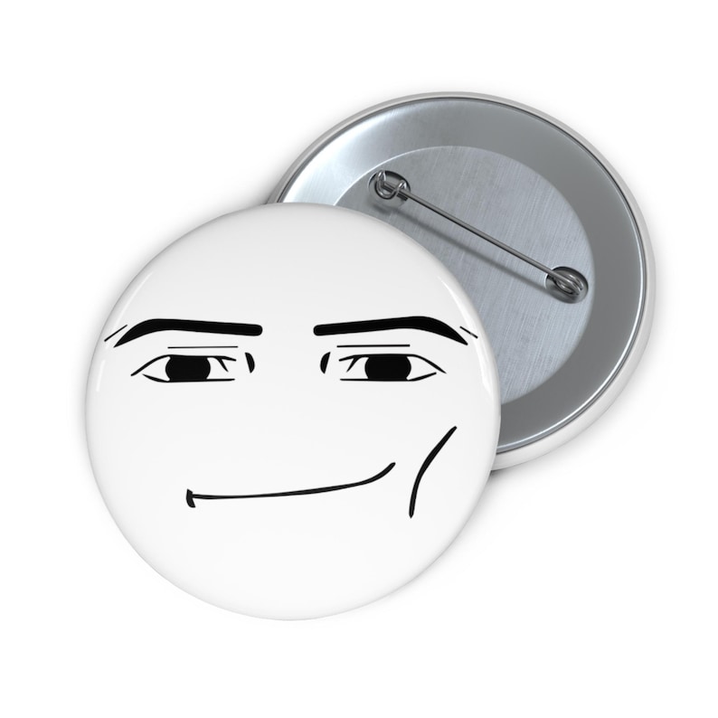 Roblox Men Face Button – Funny Pin for Backpack, Clothing & Collection ...