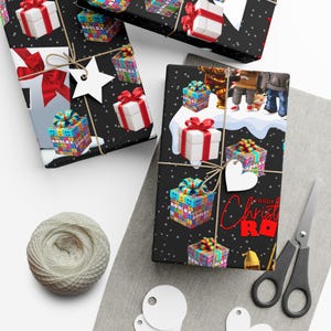 Roblox Gift Wrap Xmas – Christmas Fine Art Paper with Figures & Logo, 3 Sizes, Matte or Glossy, Perfect for Gifts image 6