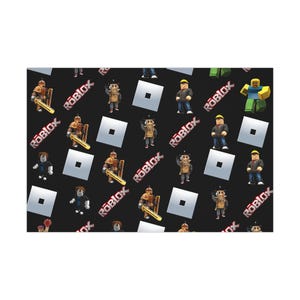 Roblox Gift Wrap Roll – Single-Sided Print, Matte or Glossy, 3 Lengths, Supplied Rolled, for Children's Birthdays, Christmas, Fans 30" x 36"