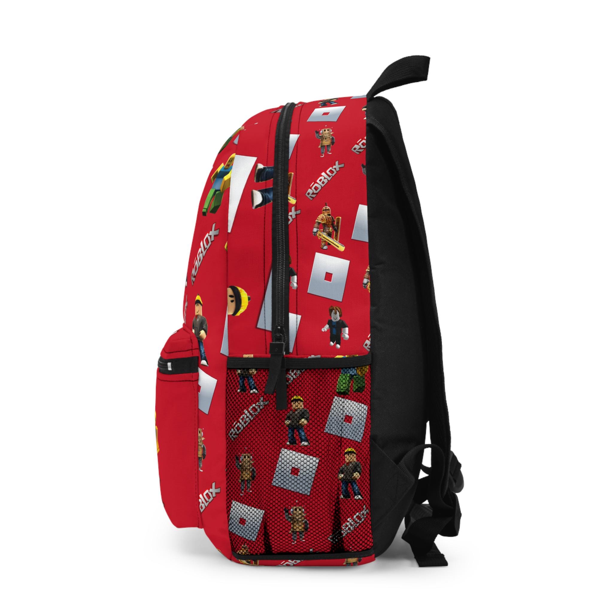 Roblox Backpack Student Schoolbag Computer Bag Gift for  Roblox Kids Red/Black School Backpack display picture 1