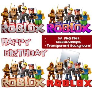 Roblox 5 Fichiers PNG Joyeux anniversaire Anniversaire, Logo de police Roblox, Sublimation, Artisanat, Enfants