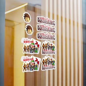 Collection d'autocollants Roblox - Autocollants en vinyle de haute qualité avec bords découpés - Motif Joyeux Noël, résistant à l'eau, aux rayures et aux UV, pour les fans