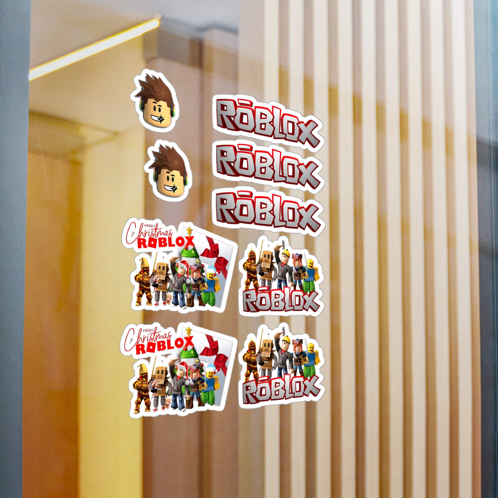 Roblox Aufkleber Sammlung - Hochwertige Vinyl Sticker mit gestanztem Rand - Merry Xmas Design, wasser-, kratz- & UV-beständig, für Fans