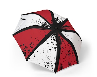 Umbrella Corp Umbrella, Red/white, Polyester, Semi-automatic, 122